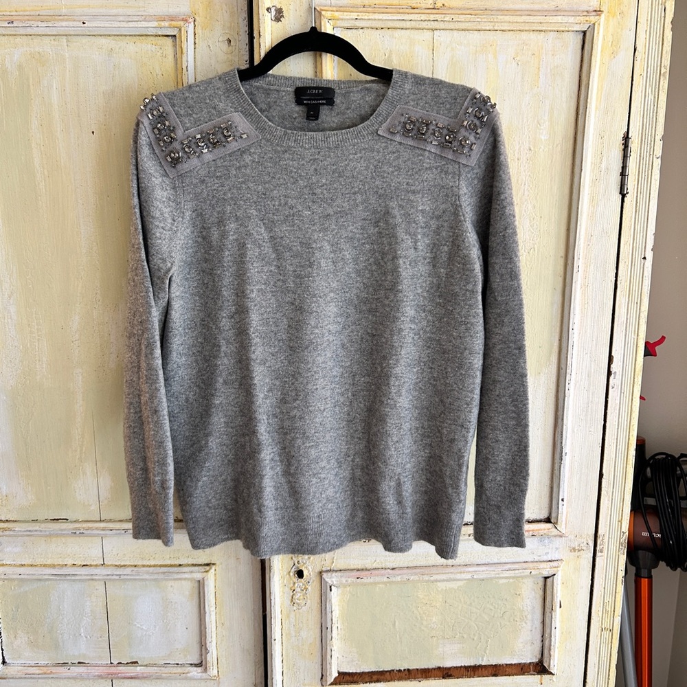 Cashmere and Wool Sweater with Should Detail
